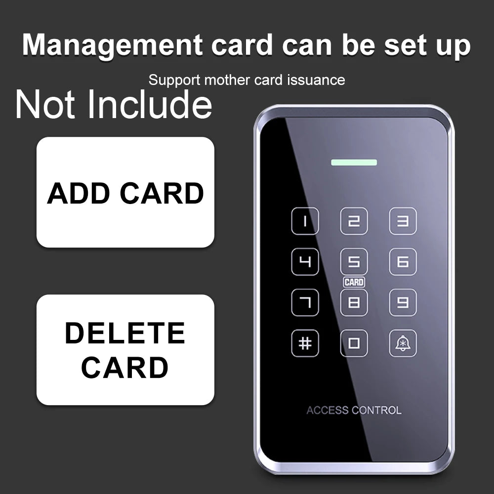 NFC RFID Card Access Control Keypad Large Capacity 1000Users Waterproof Backlight Touch Screen Dual frequency Wiegand Reader Vue