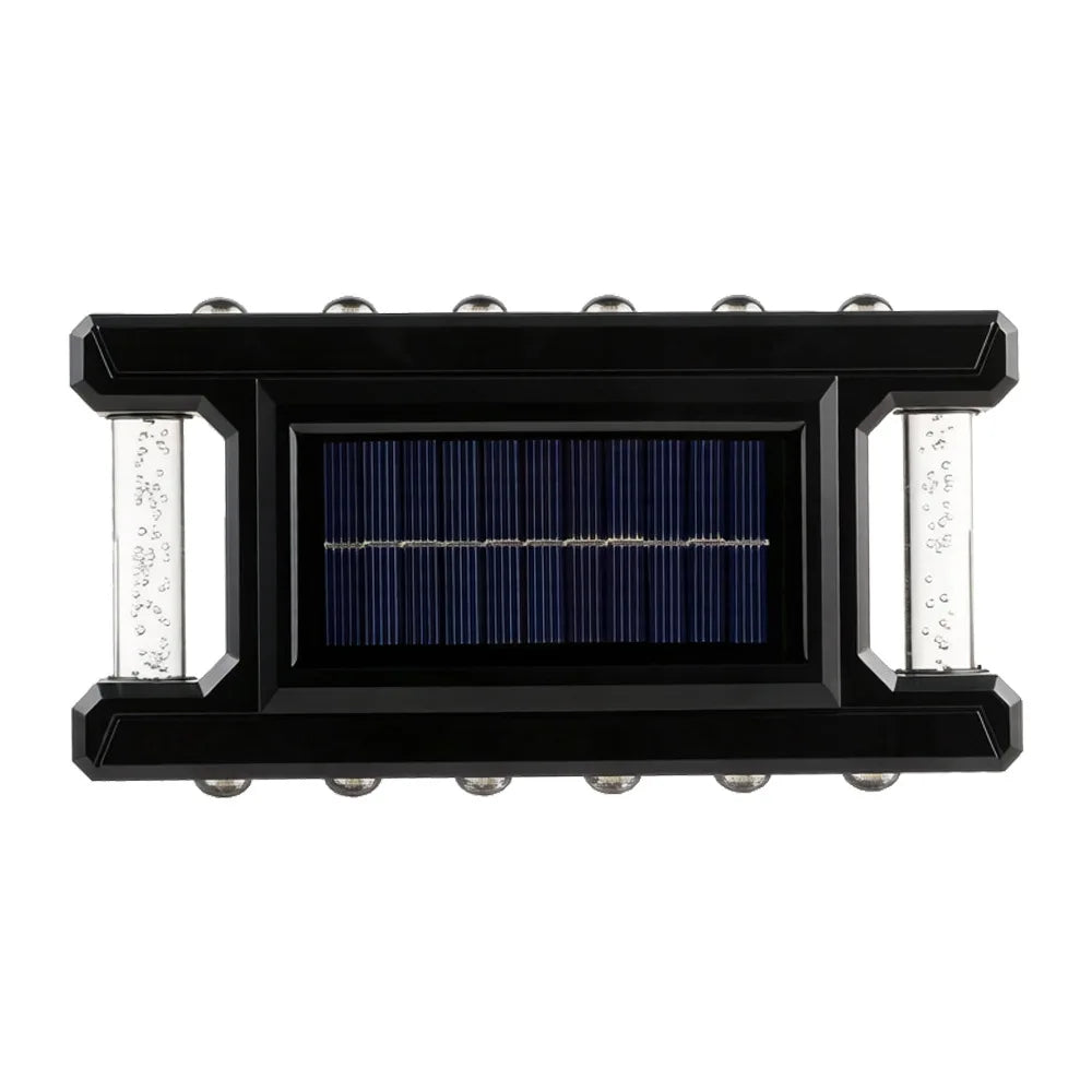 1-5PCS Waterproof Solar Wall Light Outdoor LED Warm White Wash Lighting for Fence Balcony Patio Yard Ambiance Landscape Decor Vue
