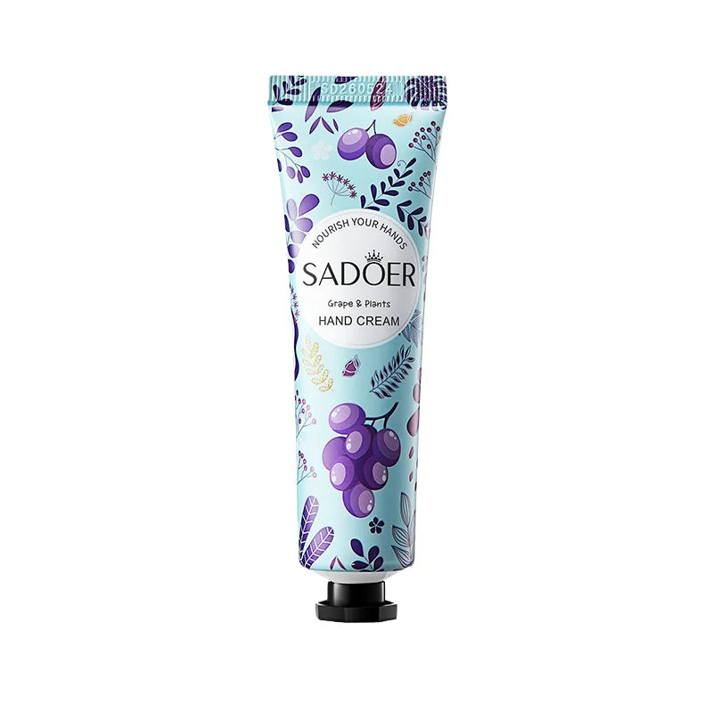 Grape Moisturizing Hand Cream, Designed for Dry Skin, Contains Skin-Friendly Ingredients Like Glycerin and Grape Fruit, a Refreshing and Non-Greasy Travel-Sized Hand Care Product Suitable for All Skin Types, Perfect for Autum Vue 1Pc