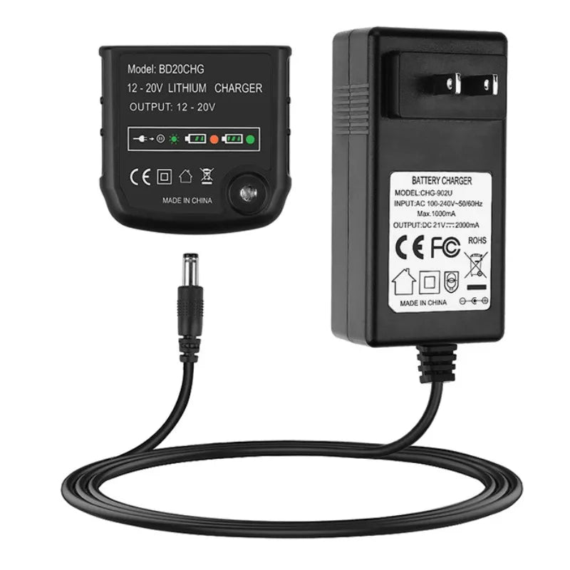 20V Lithium Battery Charger Portable Fast Charger Compatible with For Black & Decker 20V Lithium Batteries Replacement Charger Vue