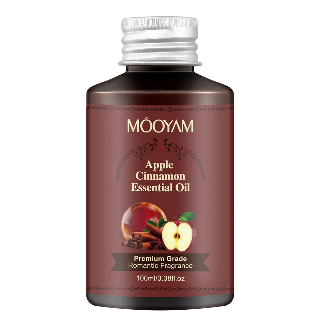 100ml Apple Cinnamon Massage Essential Oil Premium Grade Romatic Fragrance Moisturizing And Hydrating, For Use In Aromatherapy Vue