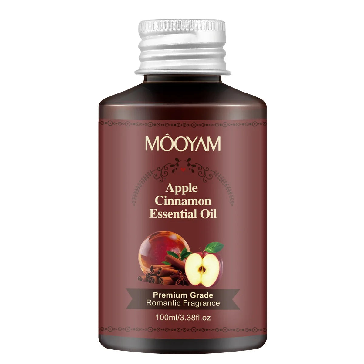 100ml Apple Cinnamon Massage Essential Oil Premium Grade Romatic Fragrance Moisturizing And Hydrating, For Use In Aromatherapy Vue