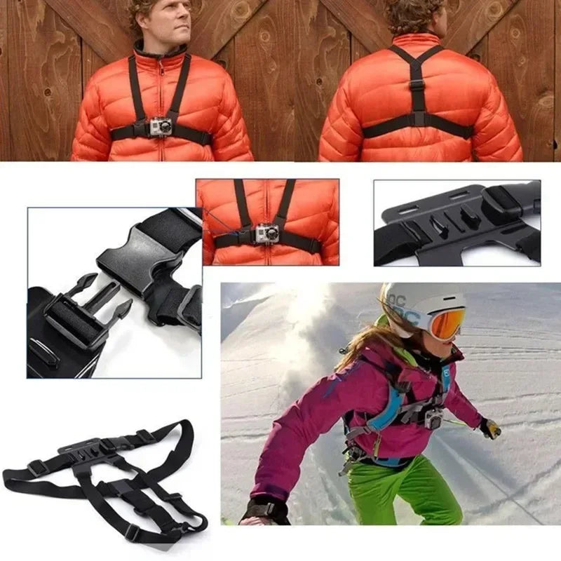 5 in 1 Mobile Phone Chest Strap Mounting Holder First Angle Video Record life Phone Bracket Fixed Live Broadcast Accessories Vue