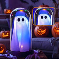 Cute Spooky Ghost LED Decorative Table Light, Glass Dome Halloween Night Light for Bedroom Desk Kids Room Holiday Decor Vue Colorful 1ps
