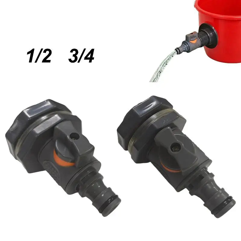 PVC IBC Water Bucket Adapter 1Pcs Water Tank Adapter With Valve Durable Connector For Outdoor Water Storage System Vue
