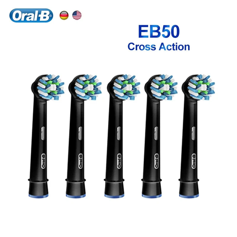 Oral B CrossAction Toothbrush Heads EB50 Replacement Refills for Electric Toothbrush 16 Degree Angle Spare Dental Nozzles 1-12pc Vue