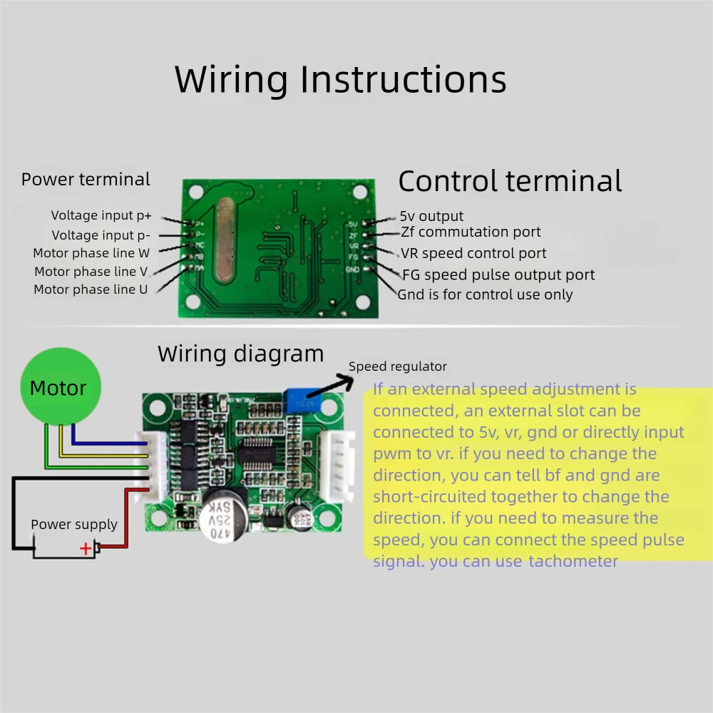 DC Brushless Motor Drive Module 3A Motor Speed Controller 3/4 Wire Hard Disk Motor Optical Drive Controller Motor Speed Governor Vue