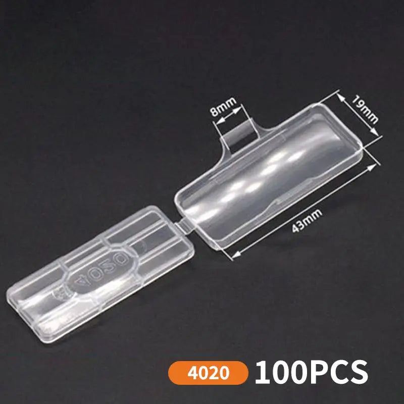 Cable Label Tags 100pcs Plastic Name Markers Box Reusable Ties for Office Home Network Wires Identification Vue A4