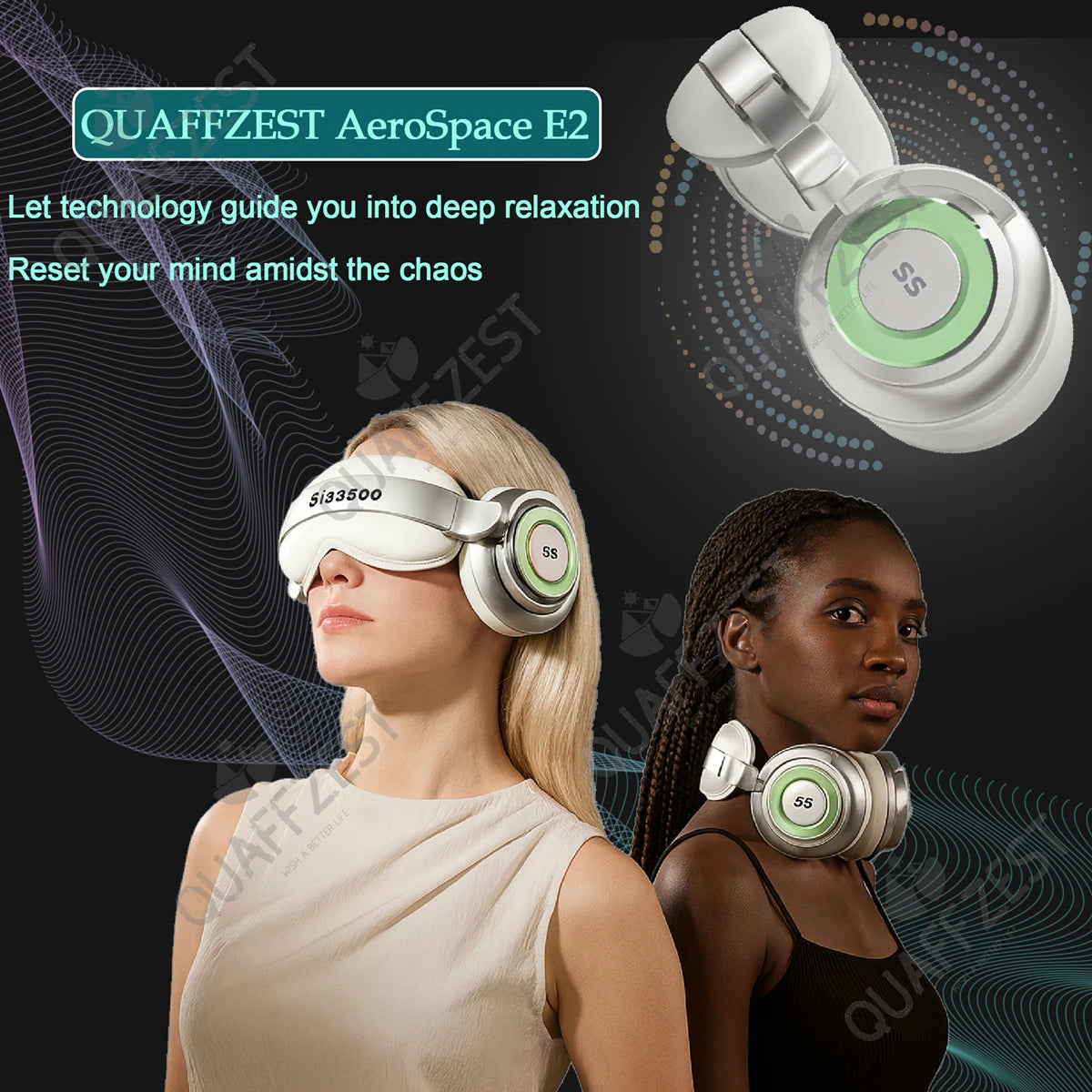 SiaaSoo Smart Portable Vibration Eye Massager Airbag Compress Eye Care Tool Bluetooth Music Eye Massage Eye Relax Fatigue Sleepp Vue Default Title