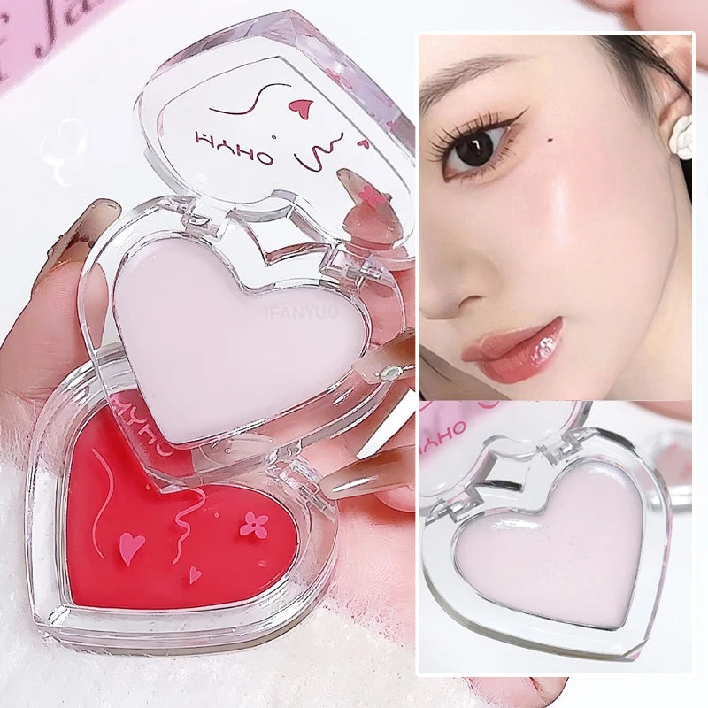 Love Heart Water Light Shimmer Cream Multiuse Natural Rose Pink Blush Clear Transparent Face Brighten Contour Body Highlighter Vue