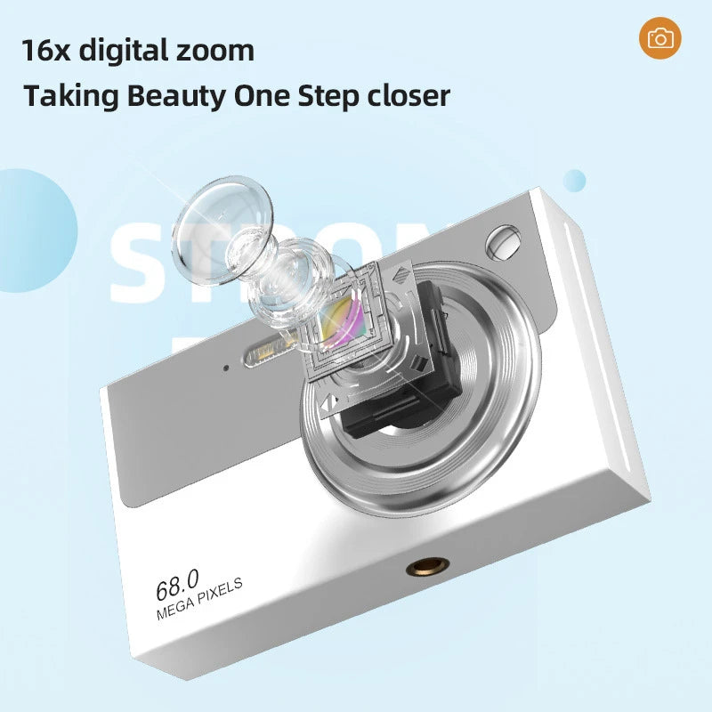 Lenovo Dual Camera Selfie CCD Camera 68 Megapixel 4k HD Wifi Digital Camera Portable Student Image and Video Smart Camer Vue