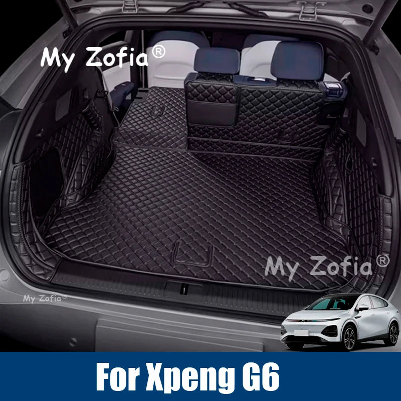Car trunk mat For Xpeng G6 2024 2025 2026 Car Boot Mat Cargo Protection Leather Trunk Mat Interior Modification Accessories Vue