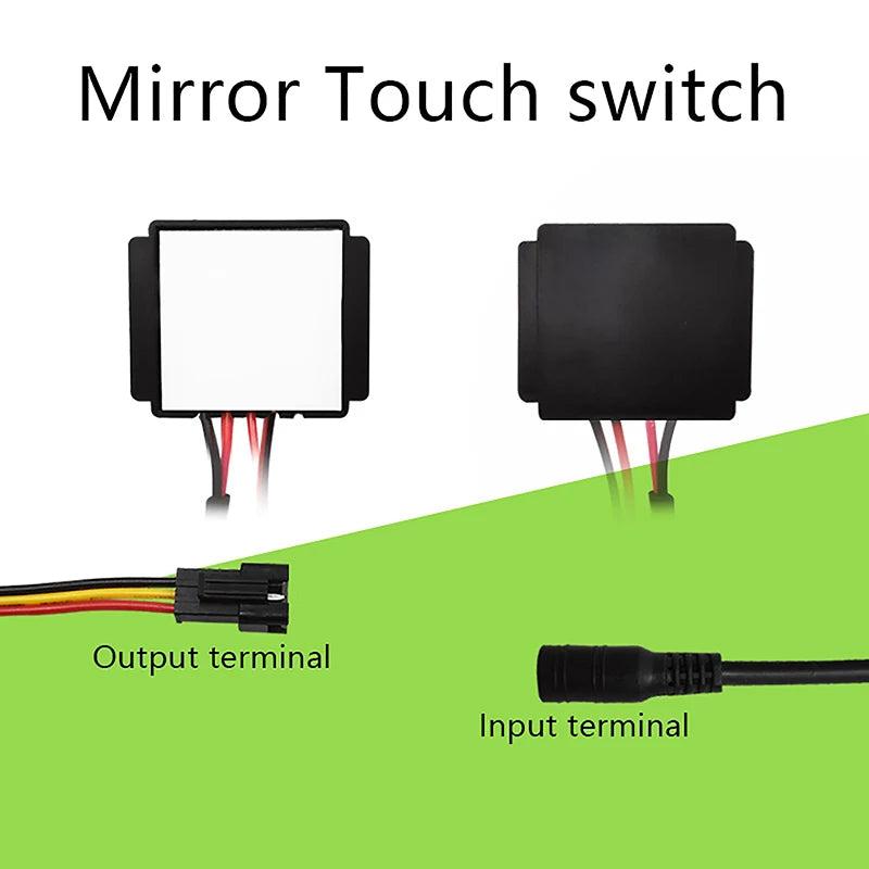 For Led Light Headlight Monochromatic Three Color Infinite Dimming DC 12-24V Bathroom Mirror Touch Induction Switch Sensor Vue