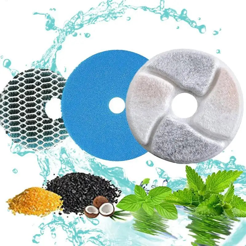 Cat Dog Water Fountain Filter Pad Activated Carbon Softening Water for Pet Dispenser Kitten Daily Home Travel Replacement Vue