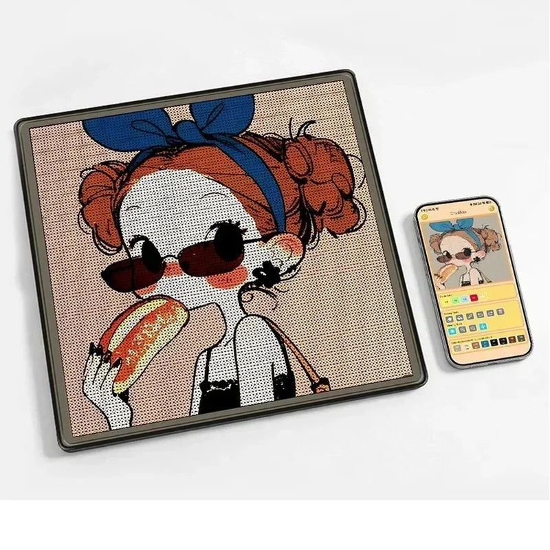 Electronic Fuse Beads Pegboard Kit, Smart LED DIY Pixel Art Board with APP Control for Home Decoration and Craft Design Vue