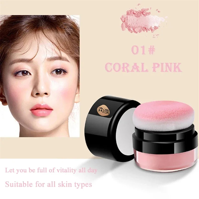 Soft Face Blusher Powder Cheek Nourishing Brightening Complexion Blush Palette Long-lasting Oil-control Facial Beauty Makeup Vue 01 Suit All Skin