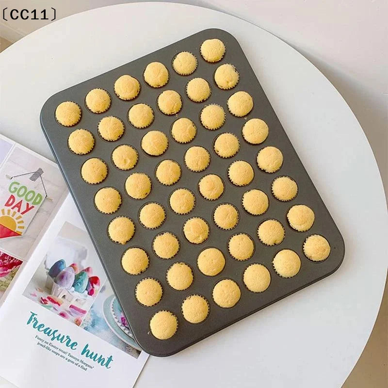 48 Holes Round Muffin Cake Pan Cupcake Mold Non Stick Baking Dishes