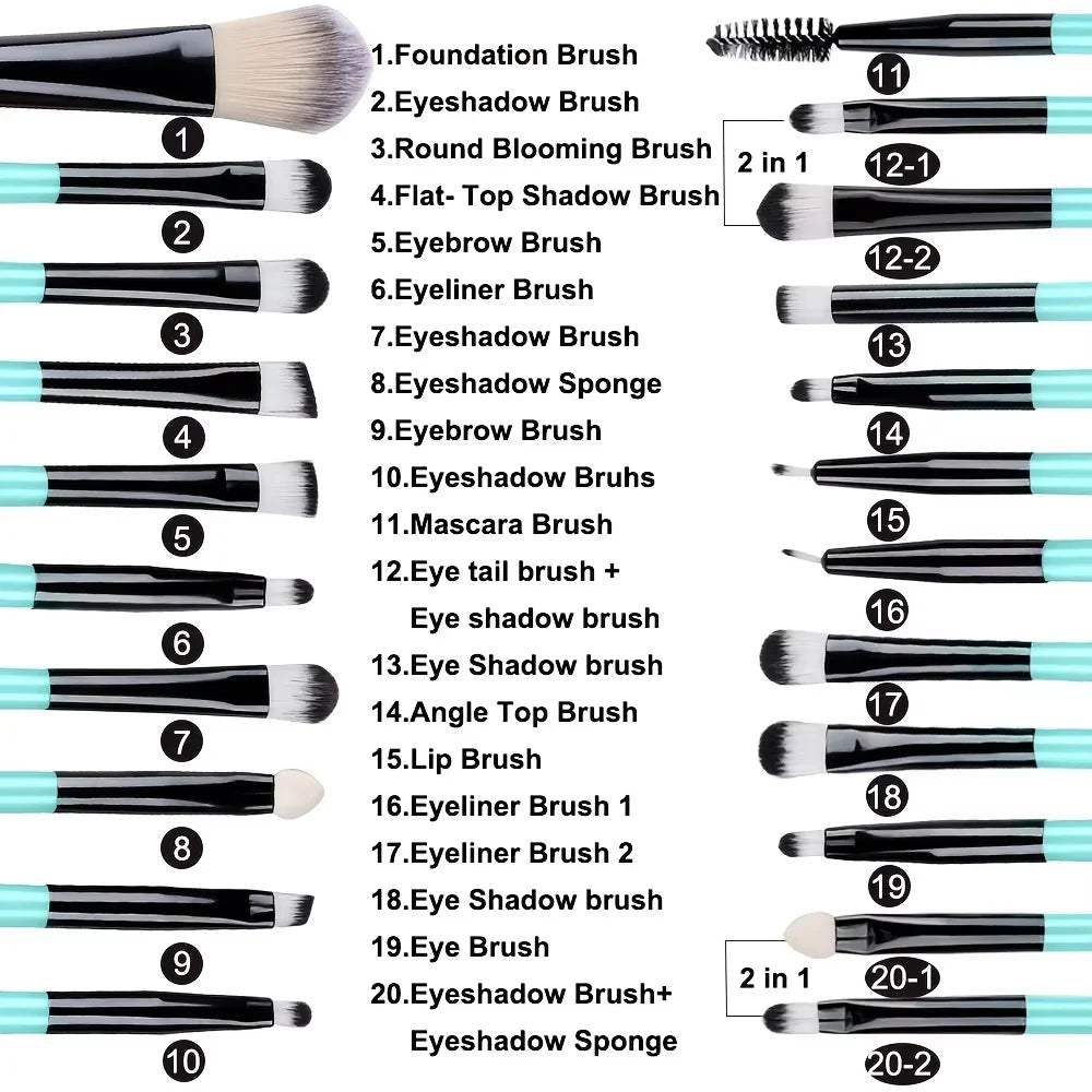 Makeup Brush and Sponge Set Professional Makeup Brush Set Beauty Blender Triangle Powder Puff Clean Powder Puff Vue