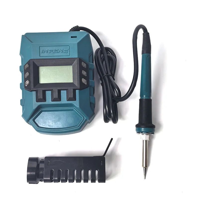 Portable Cordless Rapid-Heating Soldering Iron for Makita/Milwaukee/Bosch/DW 18/20V Lithium Batteries with USB and Type-C Ports Vue