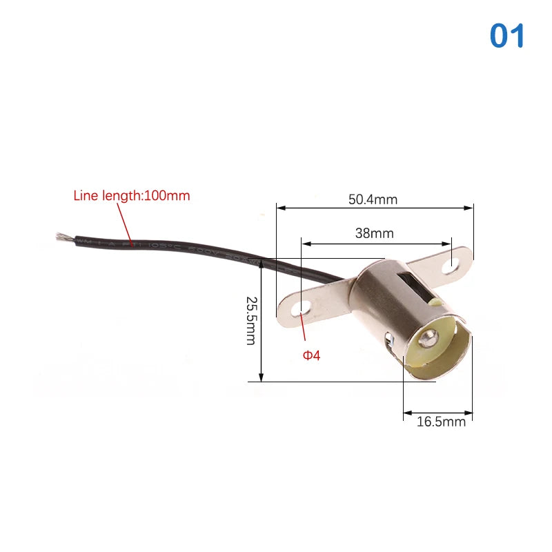 BA15D BA15S Lamp Base BA15D Lamp Holder BAY15D Base 1156 Lamp Base 1157 Lamp Holder BA15D DIY Ship Lamp Holder Vue 01