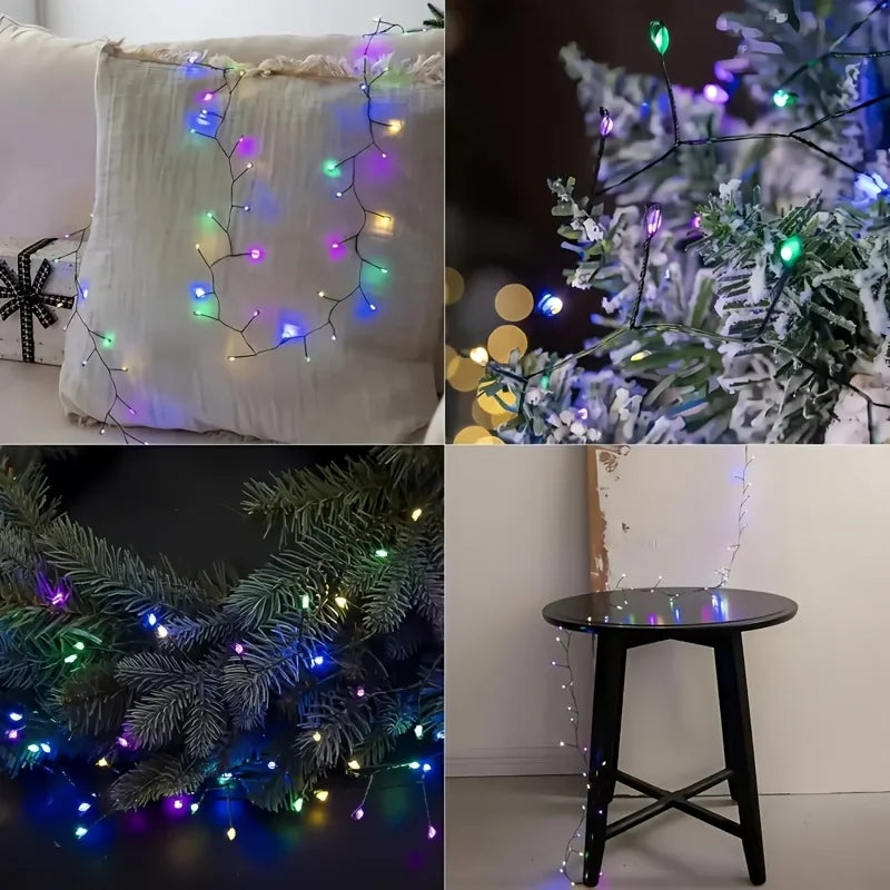 USB Plug-in Wild Firefly Cluster String Lights, Irregular Branch Burst Lamp, Flexible Wire Lights for Holiday Scene Ornament Vue