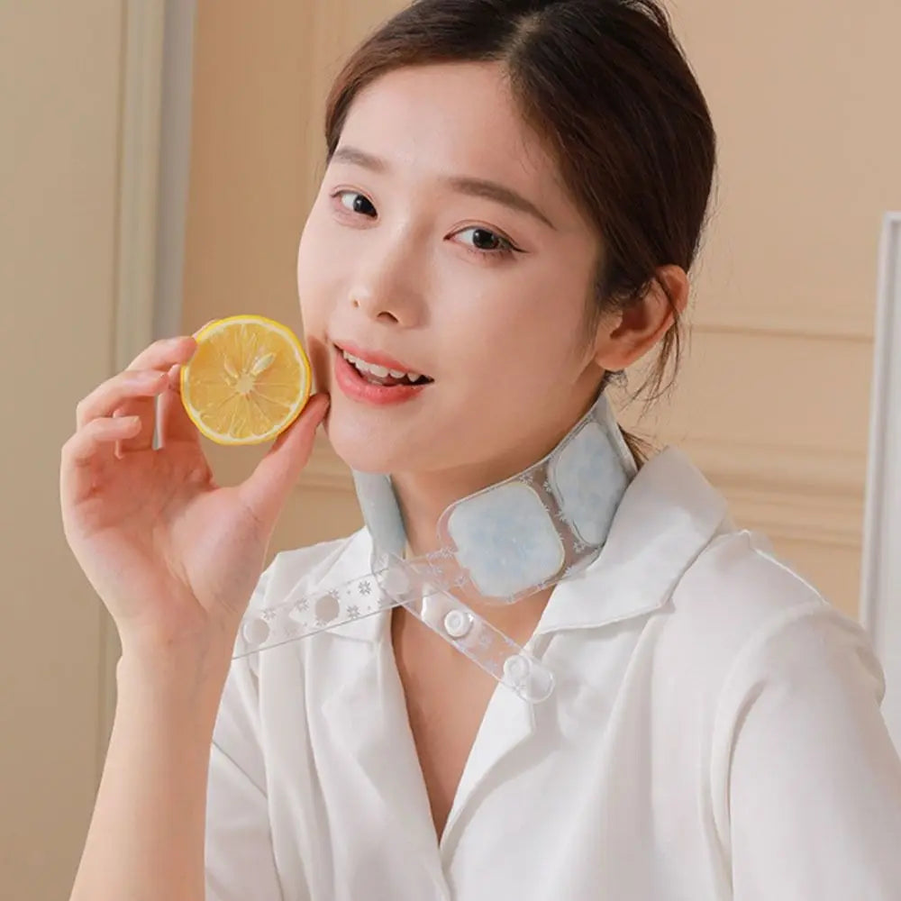 18/28 ℃ Neck Cooler Collars Portable Summer Gadget Ice Cushion Pillow Hanging Neck Reusable Cooling Neck Wrap Summer Essentials Vue