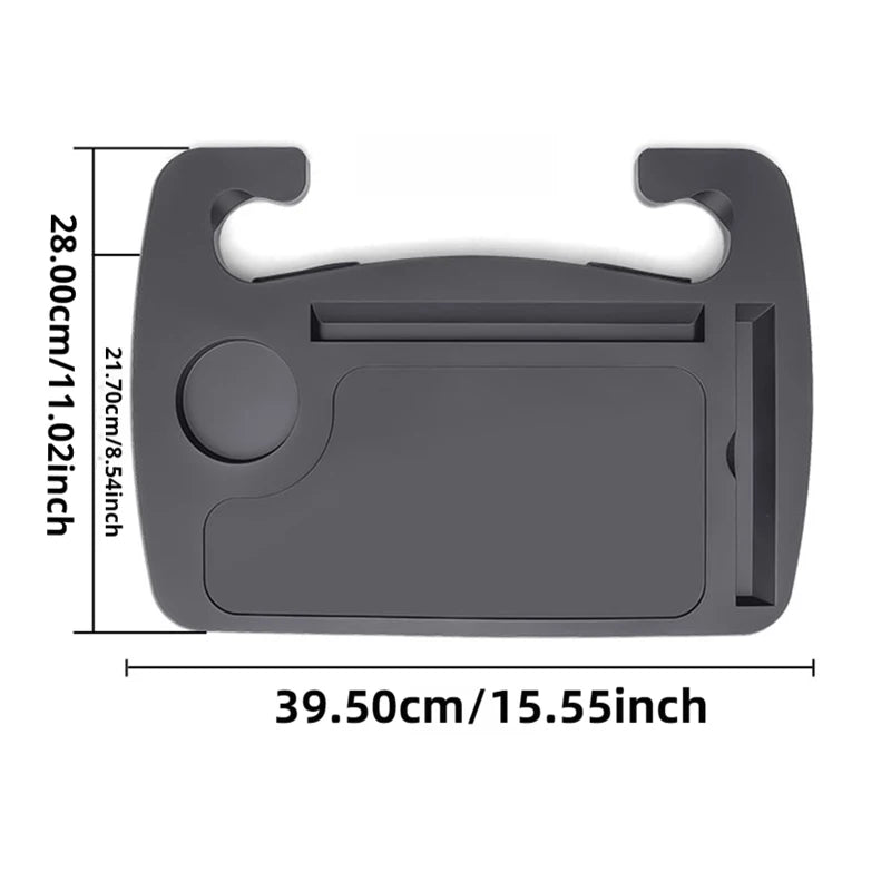 SEAMETAL 2-in-1 Car Steering Wheel Table Seat Gap Storage Box Portable Car Laptop Tray Desk Cup Holder Universal Dining Table Vue