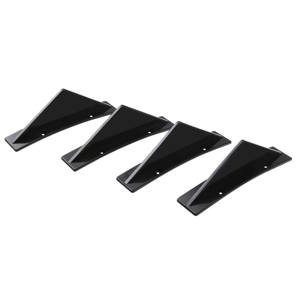 Car Rear Bumper Triangular Spoiler/Diffuser/ Fin Carbon Fiber Style Curved Design Vue