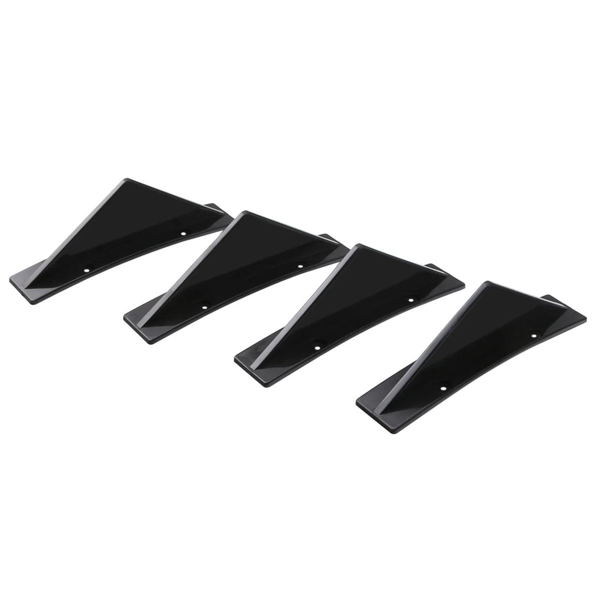 Car Rear Bumper Triangular Spoiler/Diffuser/ Fin Carbon Fiber Style Curved Design Vue