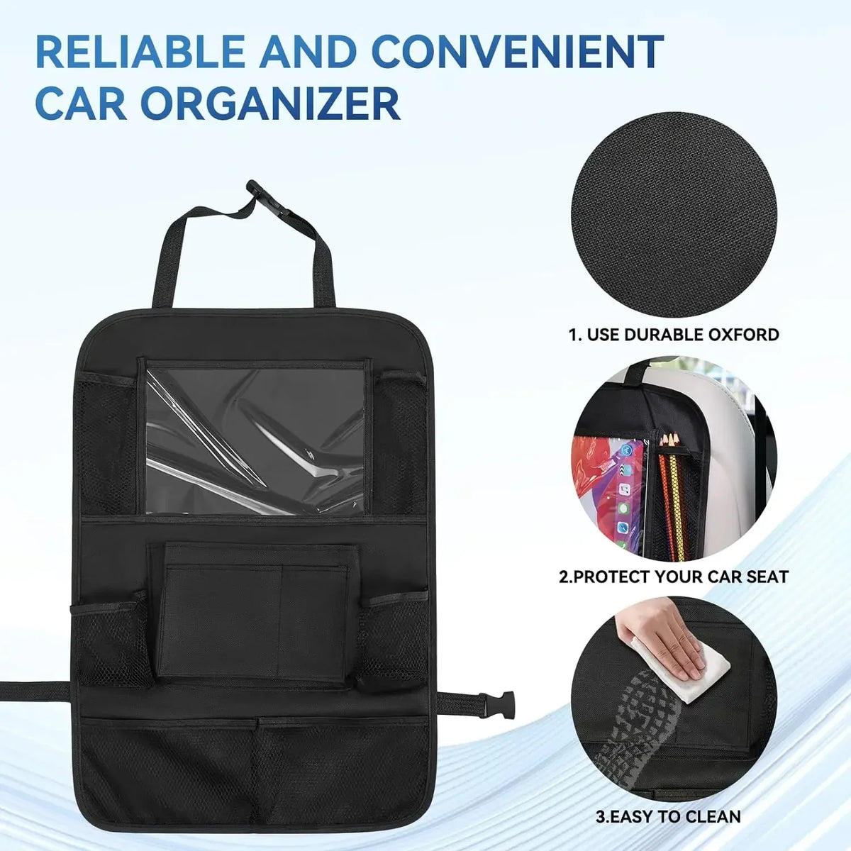 Storage Bag Large Capacity Classified Storage Portable and Practical Vehicle Mounted Multifunctional Car Seat Back Sorage Bag Vue