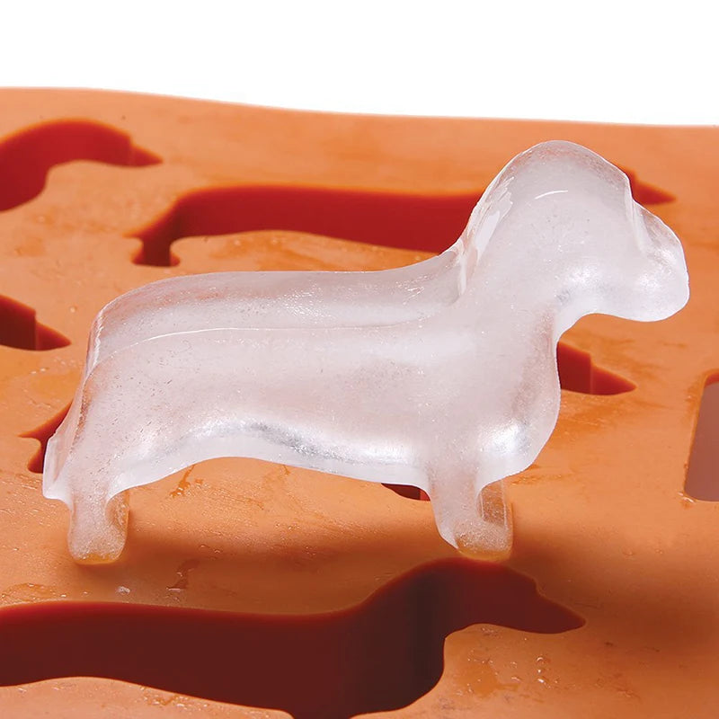 Creative Silicone Dachshund Puppy Shaped Ice Cube Chocolate Cookie Mold DIY Home Ice Tray Kitchen Tools silicone mold gadgets Vue