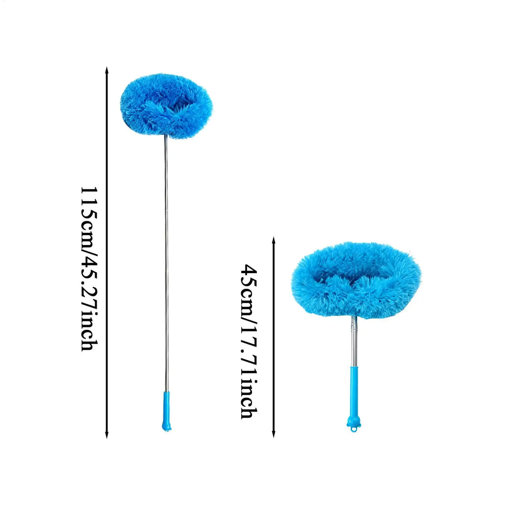 High Ceiling Fan Duster Kit W/Extension Pole, Long Reach Cleaning Tool Washable Microfiber Blade Cleaner for Home Bedroom Office Vue