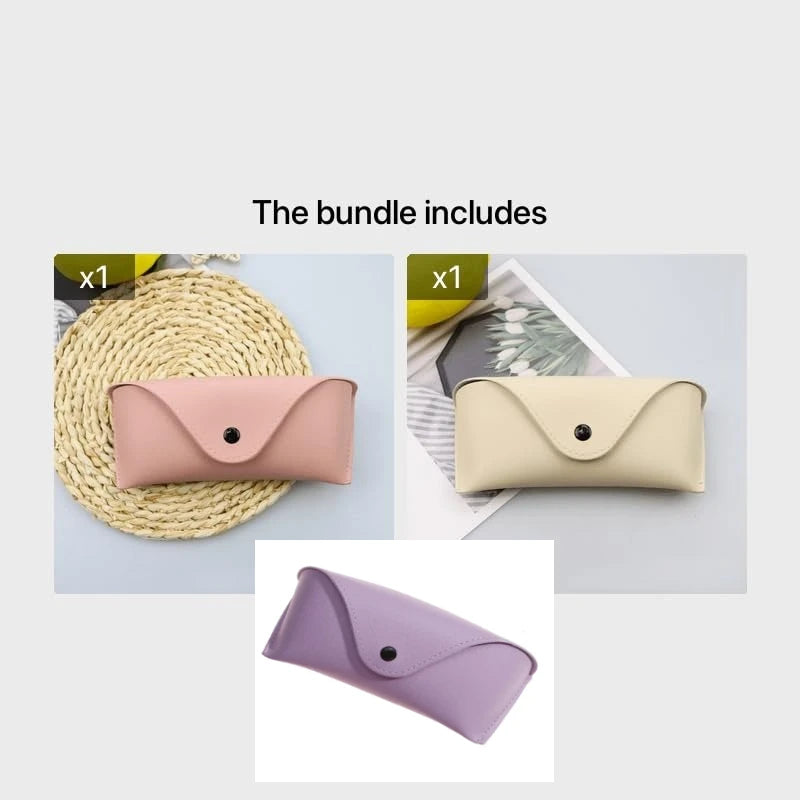 Glasses Bags Summer Glasses Box Solid Color High-end Pu Leather Sunglasses Myopia Glasses Pressure Resistant Sunglasses Boxes Vue
