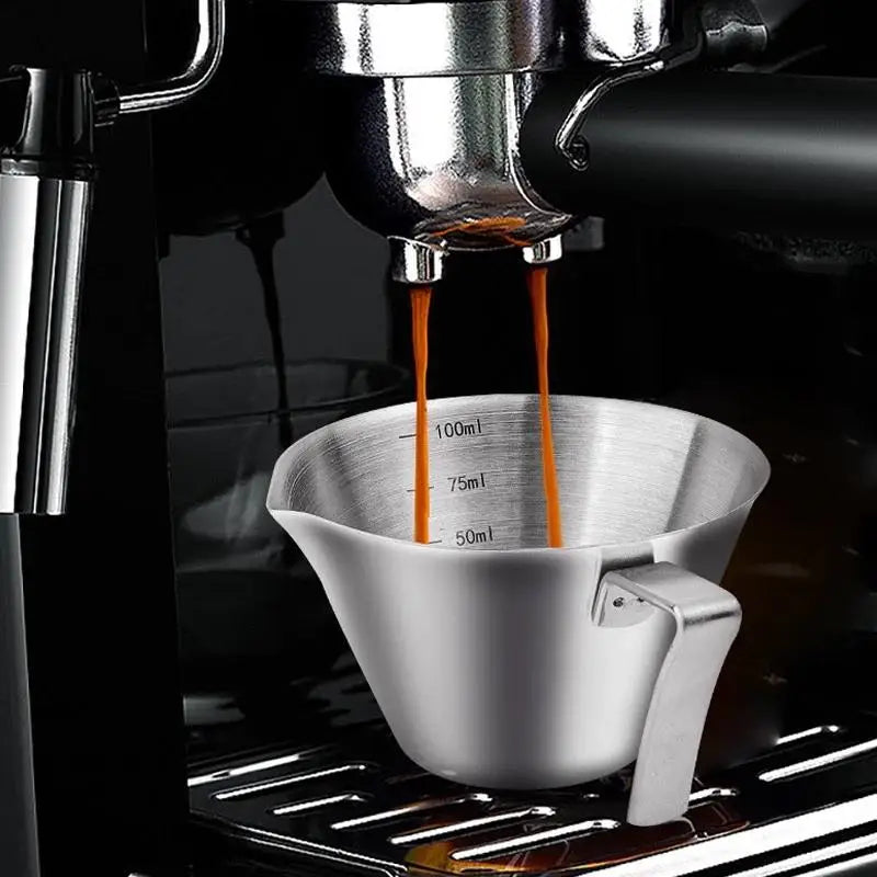 Kitchen Tool 304 Stainless Steel Coffee Measuring Cup Scale Mark Espresso Shot Cup Coffee Machine Accessories Measure Mug Vue