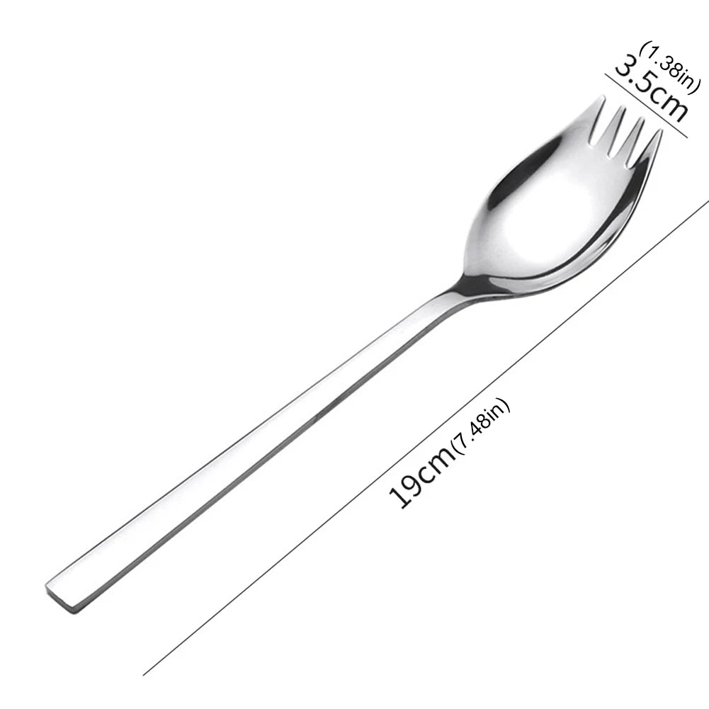 5-Piece Stainless Steel Spork Set | Long Handle Camping Flatware Camping Flatware Set Vue