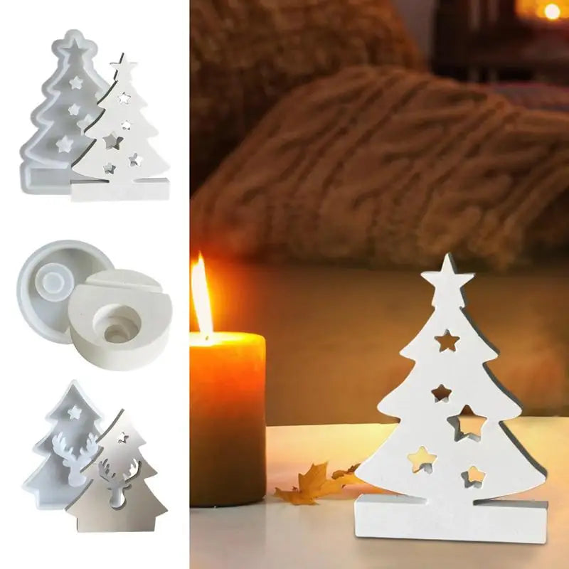 Silicone Christmas Tree Mold – Candle Holder & Resin Casting Silicone Craft Mold Vue
