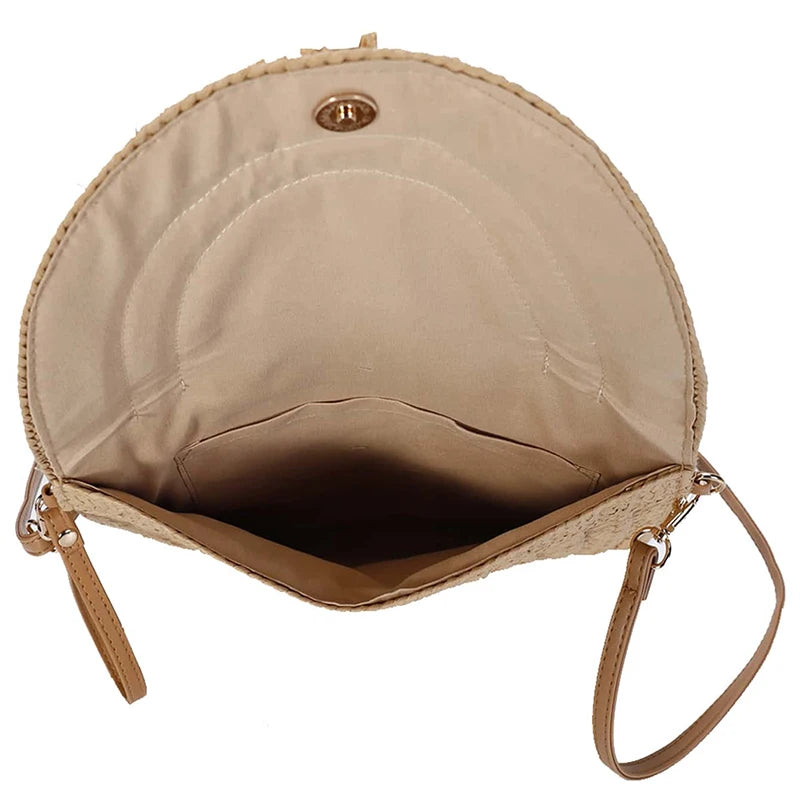 Raffia Straw Weaven Bags Fashion Ladies Wrist Clutches Summer Women