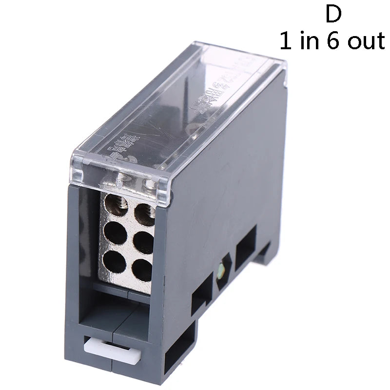 150A Din Rail Terminal Block Distribution Box One in Multiple out Universal Power Junction Box for Circuit Breaker Vue D