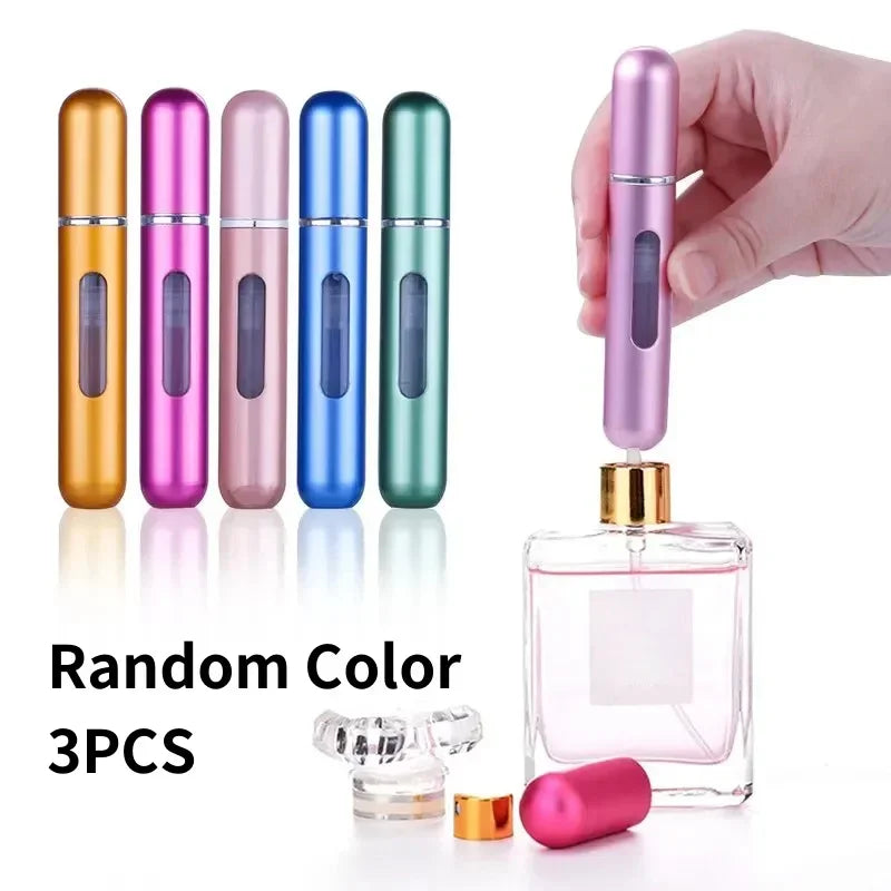 vvocci 3/5/10pcs 5ml Fragrance Press Spray Dispenser For Cosmetics Type Portable Bottom-fill Perfume Refillable Liquid Container Vue