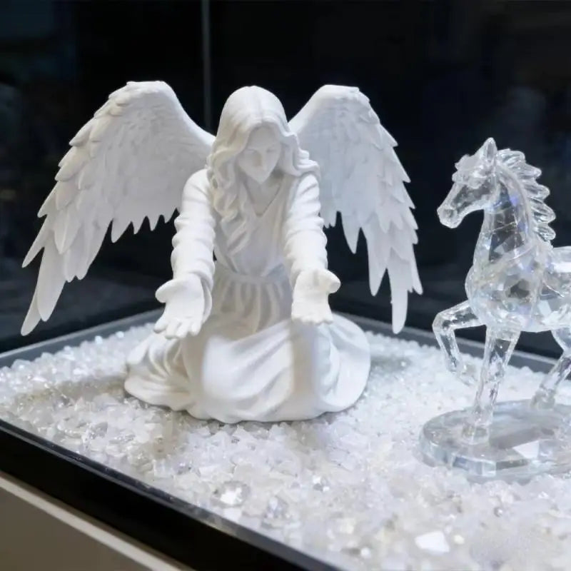 3D Printed Plastic Angel Pen Stand Desktop Organiser Rack Pen Holder Plastic Non-Slip Base Stable Desktop Organizer Gift Idea Vue