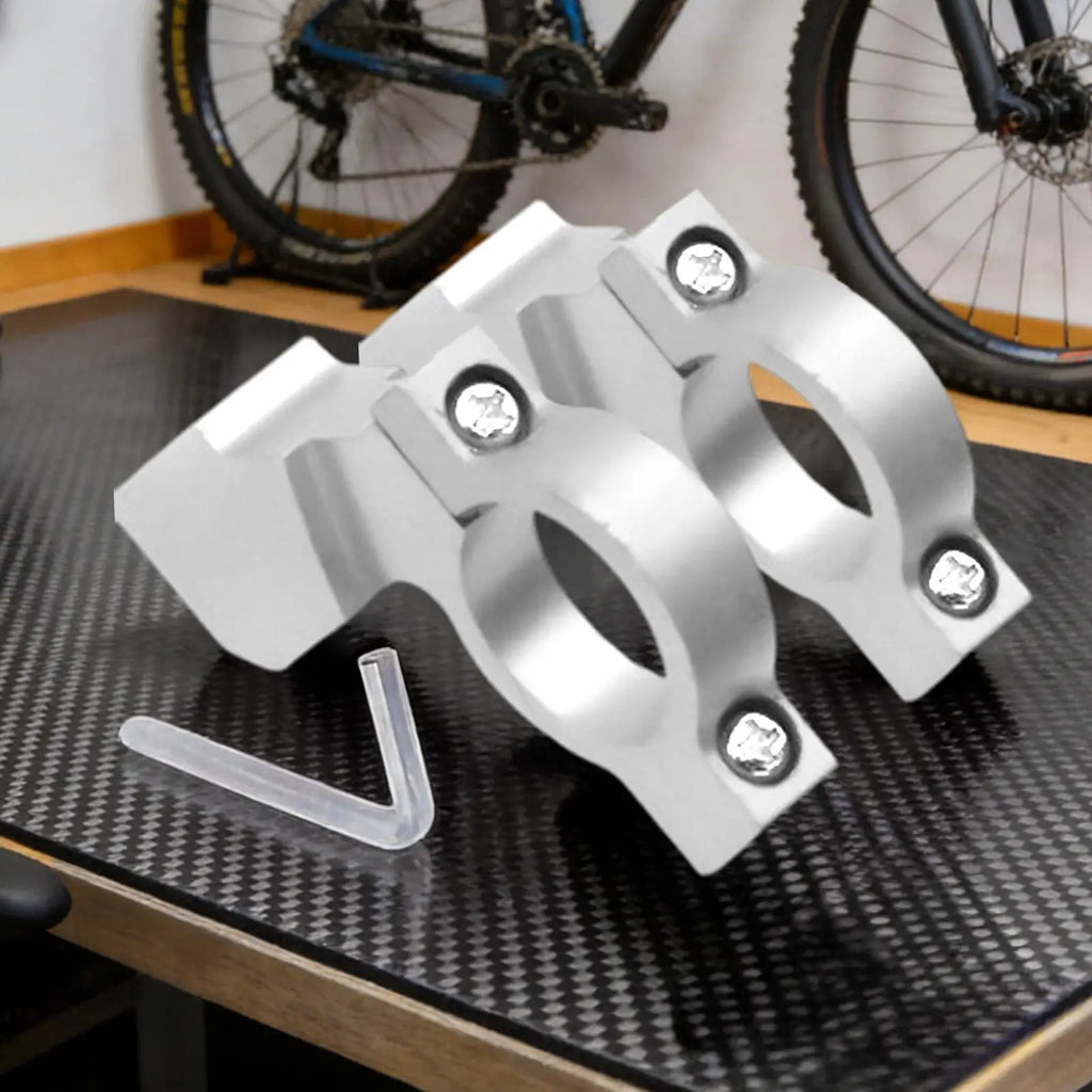 Motorcycle Mirror Mount 2 Pieces Aluminum Alloy Universal Bracket, Motorcycle Rearview Mirrors Bracket for Hiking, Cycling Vue