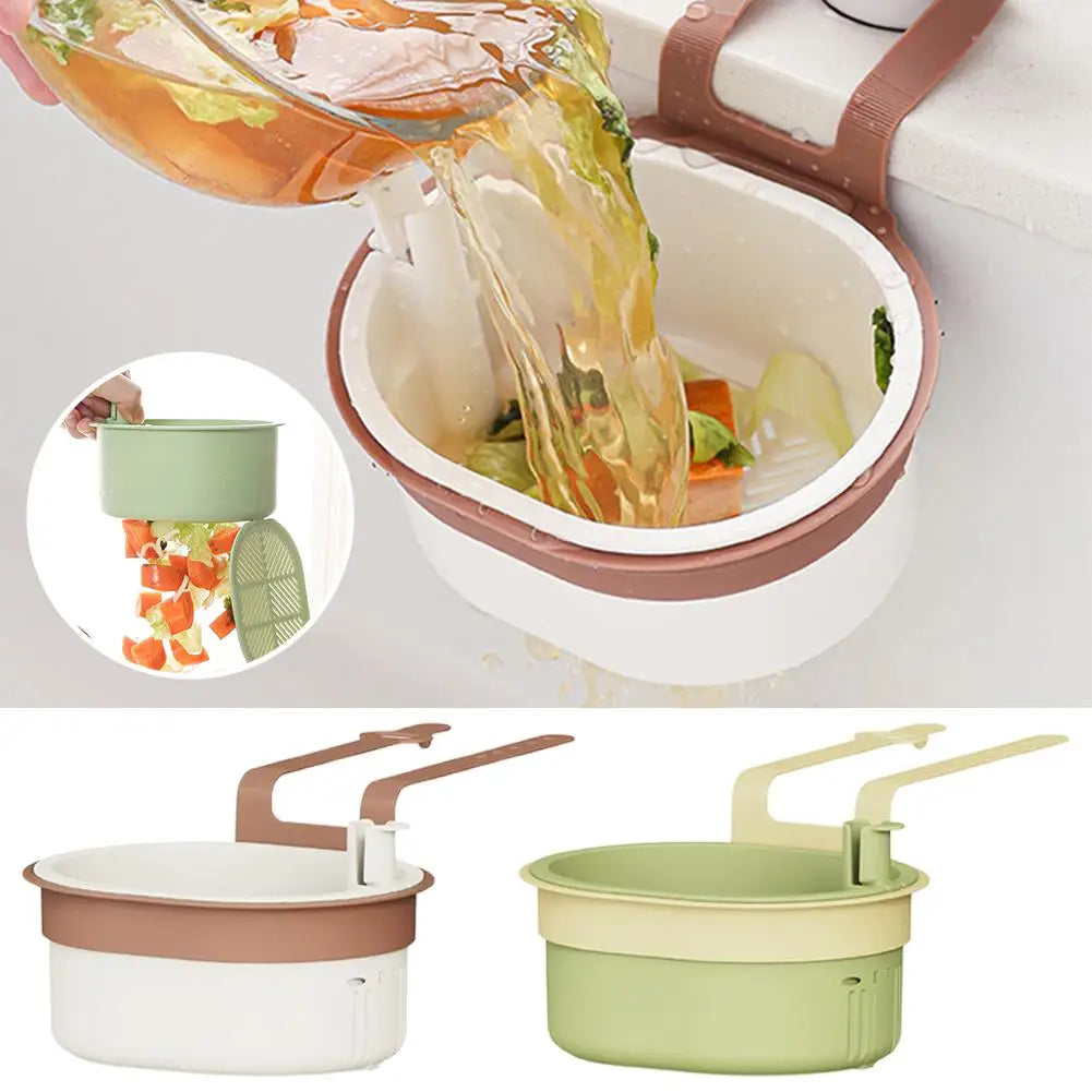 NEW Sink Hanging Strainer Basket Openable Bottom Cover Filter Drain Kitchen Detachable, Garbage Quickly Basket Multifunctio U1G0 Vue