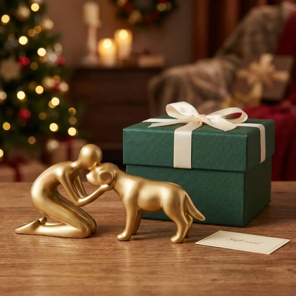 Creative Resin Dog Statue Home Decoration Funny Desktop Ornaments Cute Nordic Style Interactive Figurine Office Decoration Vue