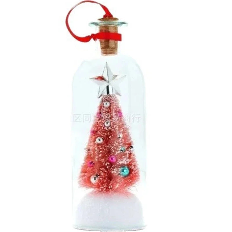 Christmas Tree Message In A Bottle Scroll For Table Decor Home Display Party Centerpiece For Holiday Season Gift For Couples Vue
