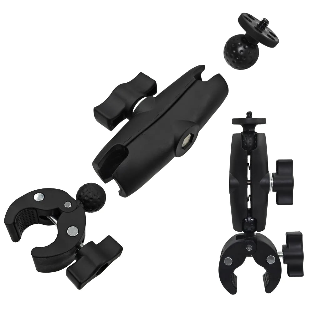 Double Head Clamp Kit For Insta360 X5 X4 X3 Motorcycle Bicycle Double Clip Bracket for GoPro 13 12 Action Camera Accessories Vue