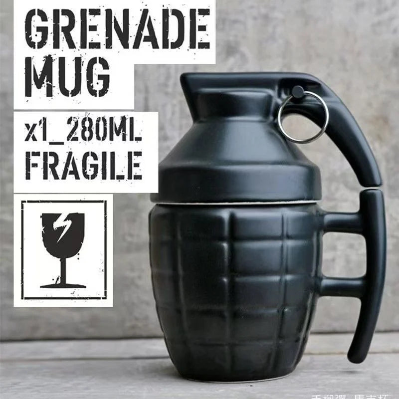 Creative Grenade Ceramic Mug Novelty Funny Coffee Lover Gift For Men Birthday Office Desk Home Display Party Centerpiece Vue A1 301-400ml