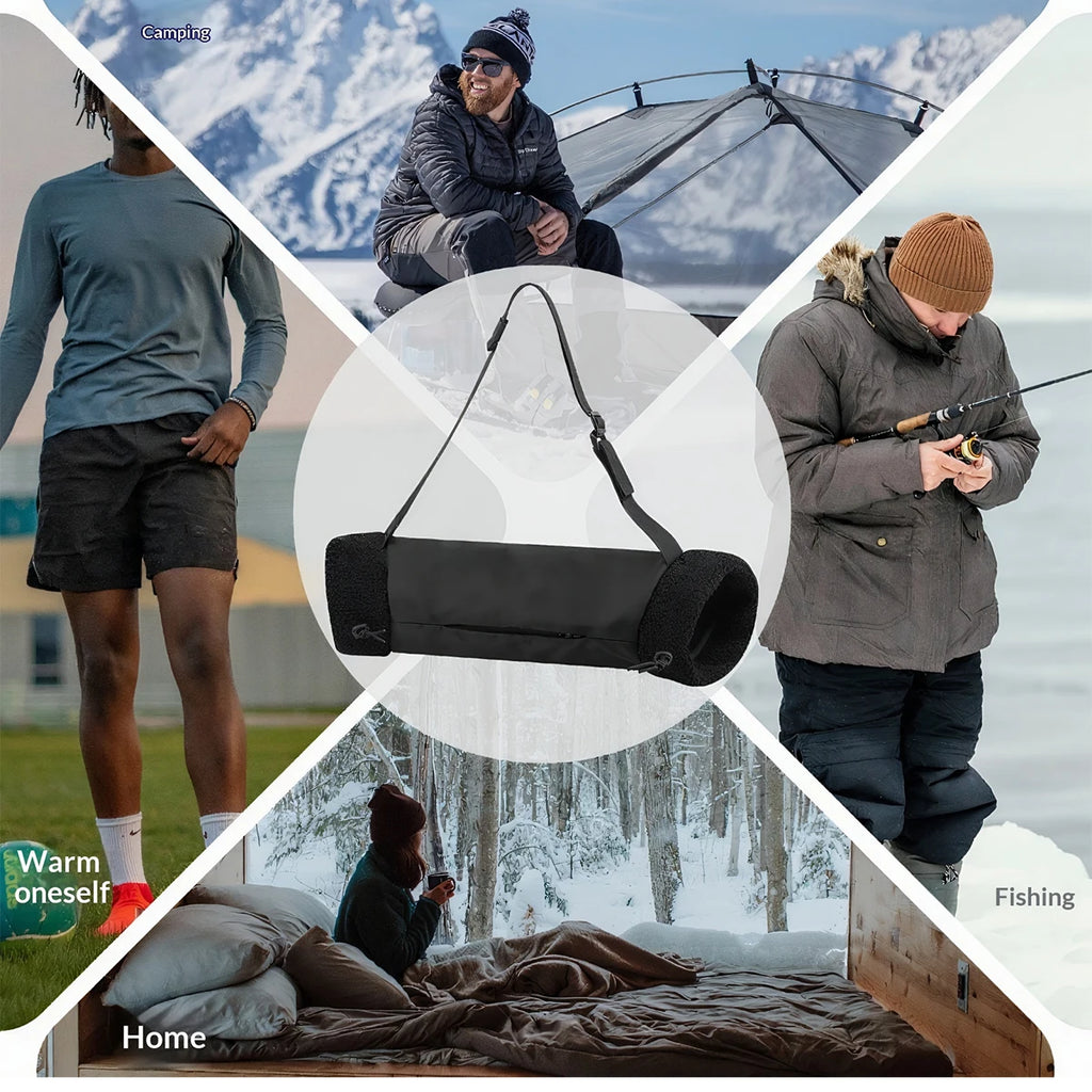 Adjustable Drawstring Hand Warmer Pouch with Zipper Pocket Hand Warmer Muff Vue