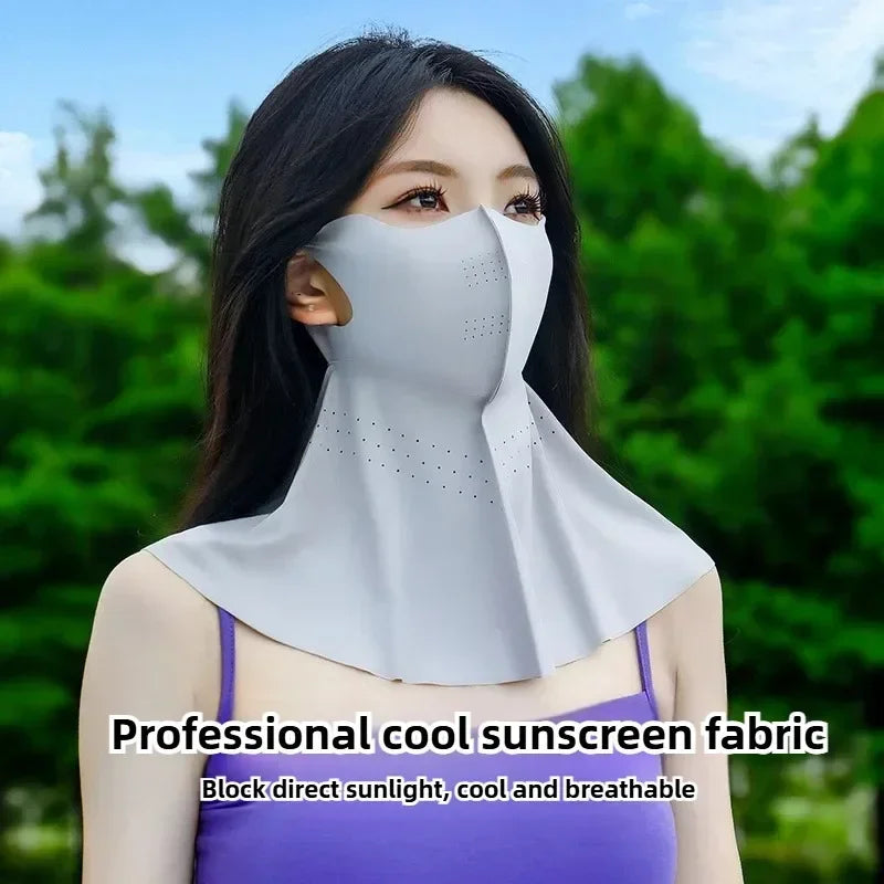 1-10pcs Ice Silk Mask Summer Face Scarves UV Protection Neck Wrap Cover Face Shield Sun Proof Bib Personalized Windproof Vue