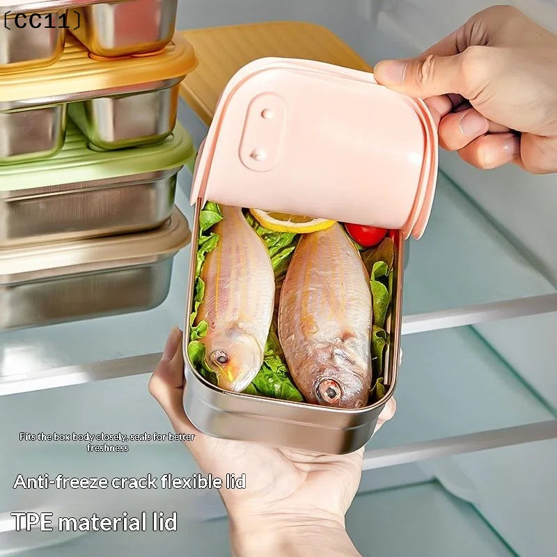 Portable 304 Stainless Steel Lunch Box Reusable Sealed Leak Proof