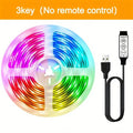 RGB LED Strip Light SMD 5050 with USB Remote And APP Control Flexible Tape Diode Ribbon for TV Backlight Living Room Bedroom Vue 3Key-Control 7.5 m